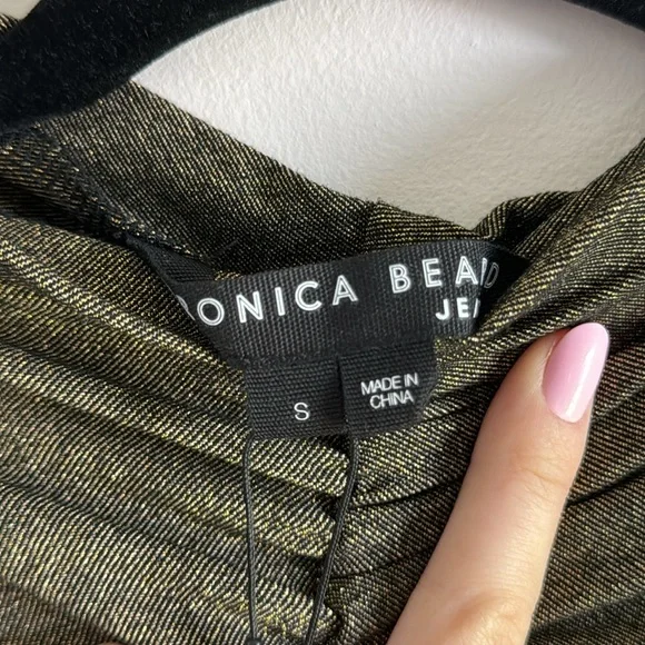 Veronica Beard Ruched Elson Dress, Bronze - Size S - Picture 4 of 6